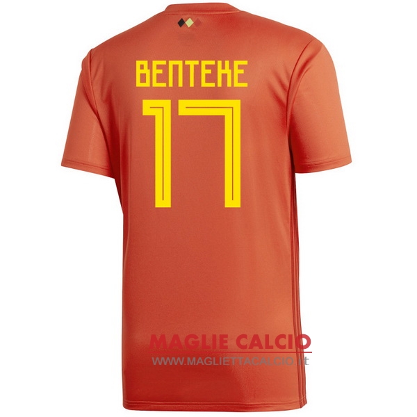 nuova maglietta belgio 2018 benteke 17 prima